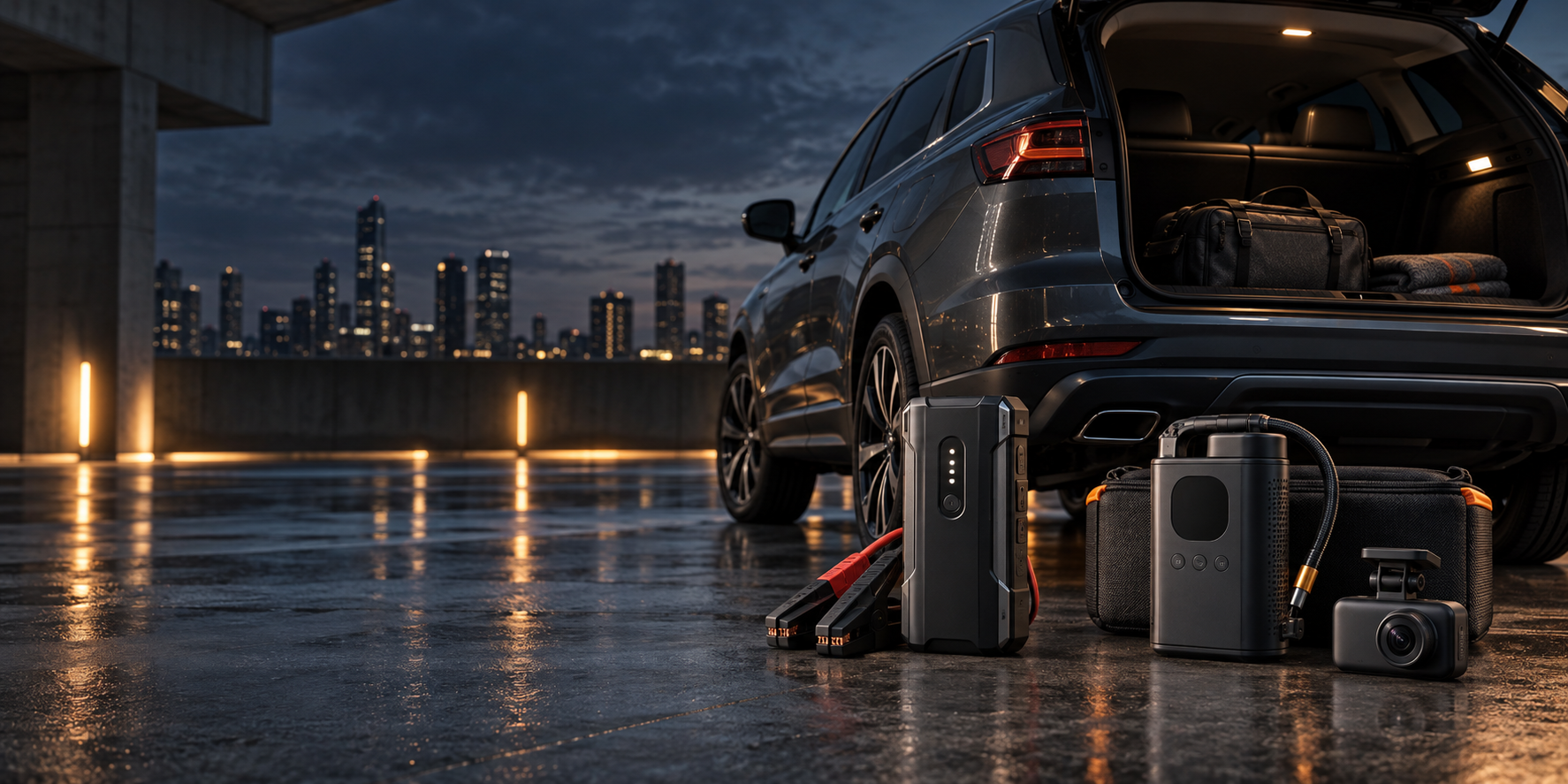 Automotive gear arranged beside a vehicle